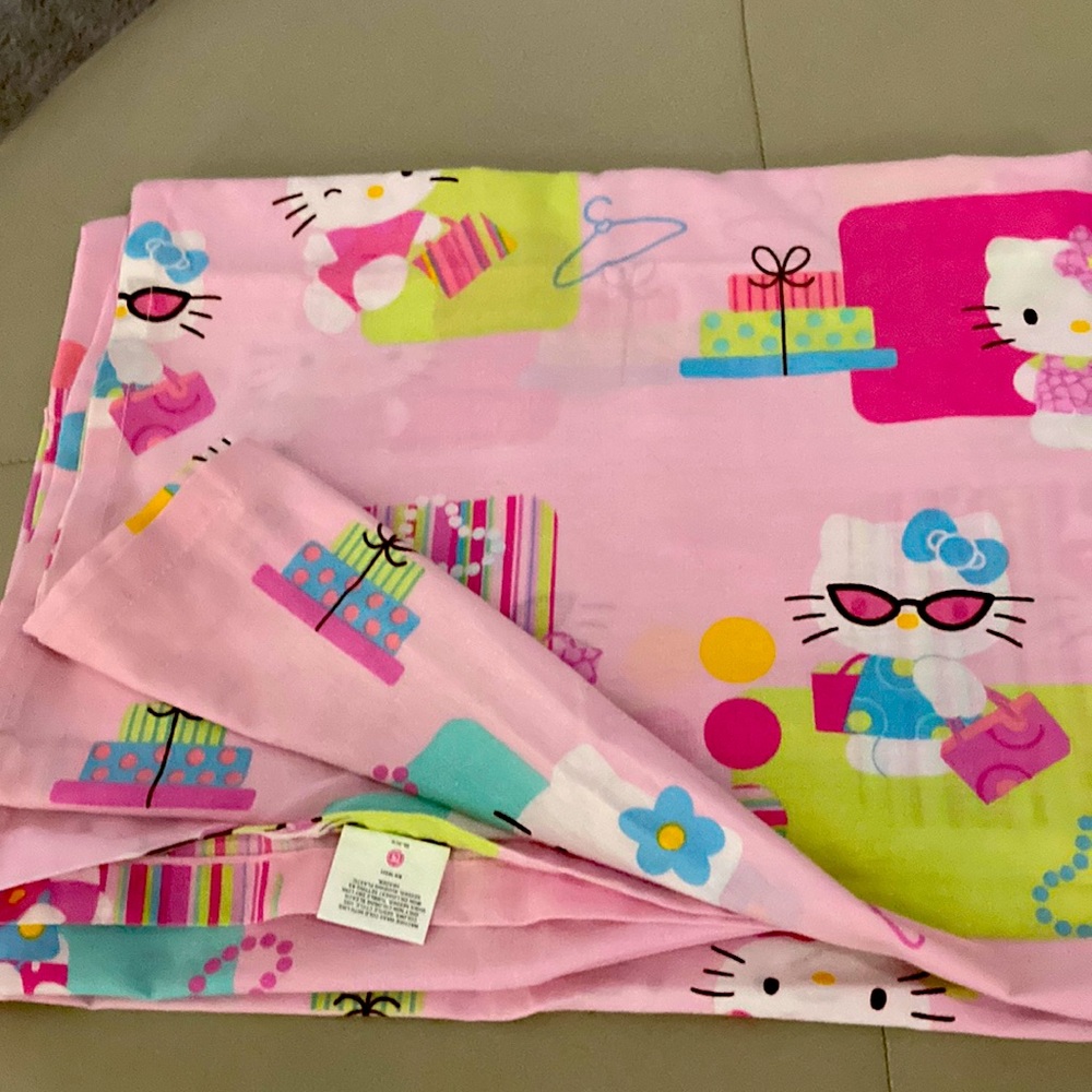 Hello Kitty twin flat sheet. vintage